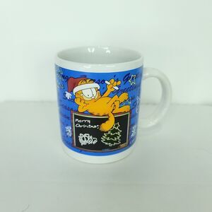 Porcelain Christmas 1996 Garfield Paws Coffee Mug Tea Cup Season's Greetings